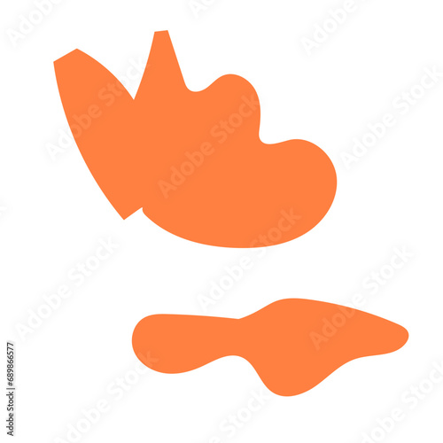 Orange abstract shape vectors