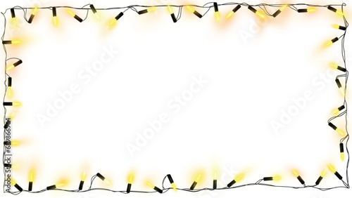 Frame with glowing light.Isolated lights vector