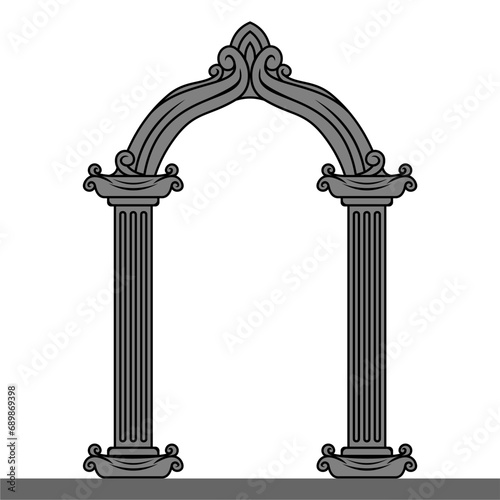 columns, Wedding columns gate vector illustration graphic design Stock Vector Image and Art
