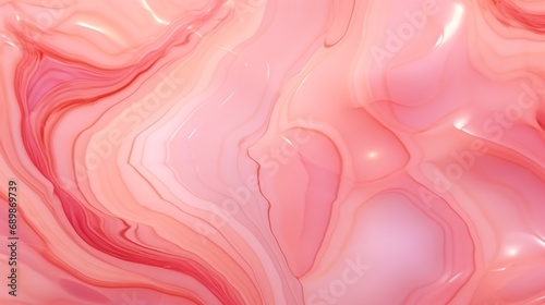 Soft Pink Marble with Fire Opal Horizontal Background. Abstract stone texture backdrop with water drops. Bright natural material Surface. AI Generated Photorealistic Illustration.
