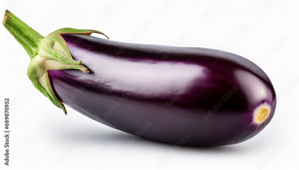 One eggplant isolated on white background. One eggplant isolated on white background.