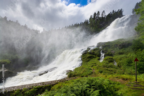 Svandalsfossen - waterfall south of Sauda in the region Rogaland  Norway