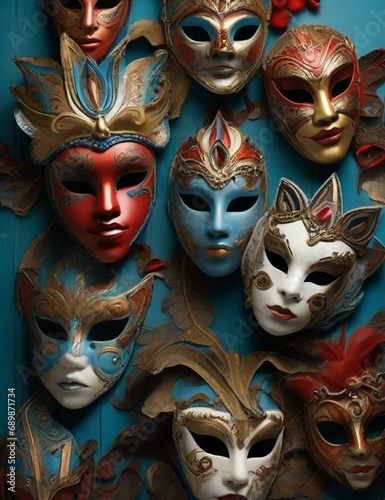 City carnival masks