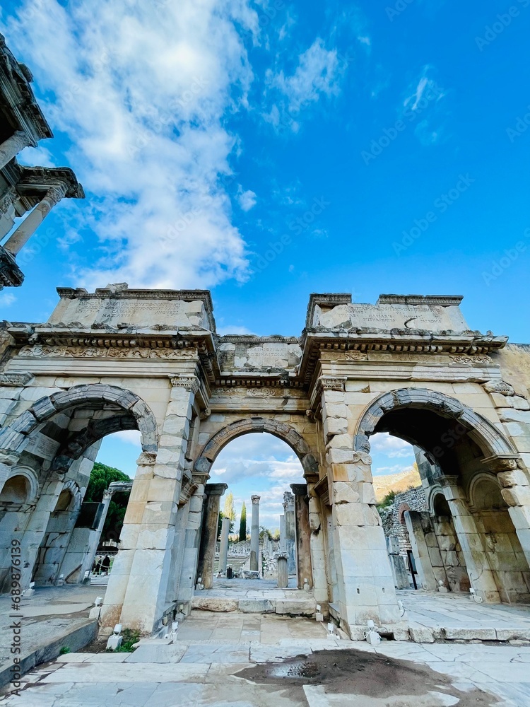 Obraz premium Celsus Library in Ephesus - Izmir, Turkey. Ephesus Ancient City,