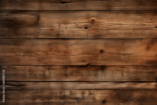 Close up Dark Wood texture. Walnut wooden background. brown table or floor. Pattern for plank and wooden wall. Old wood boards for vintage desk, surface and parquet. Generative Ai