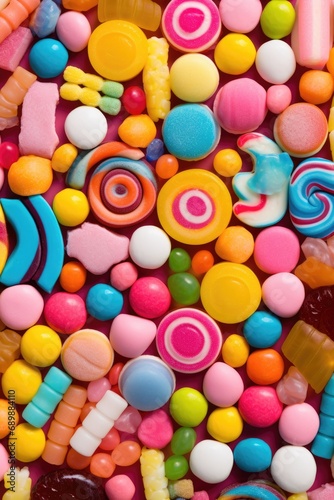 Variety shape of sweets candy