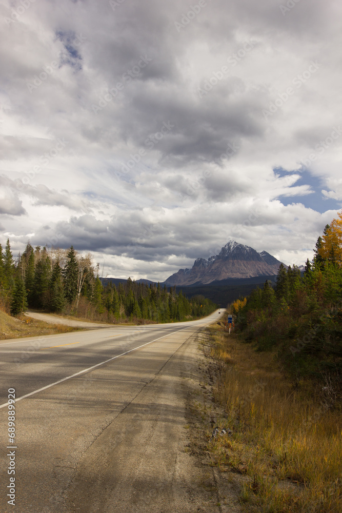 Fototapeta premium Highway from Banff to Jasper in Canada
