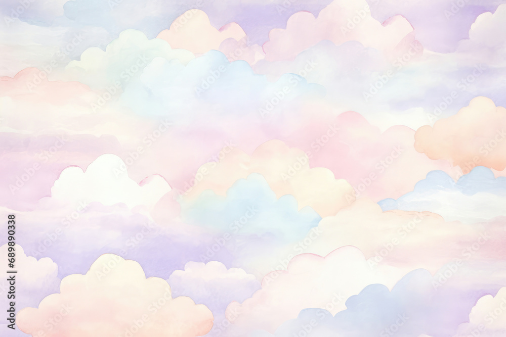 Cloudy gradient fantasy background sky bright cloud texture blue pink abstract