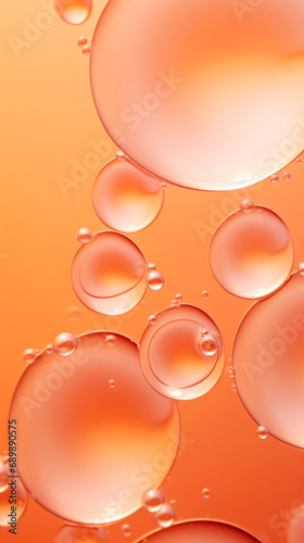A bunch of bubbles floating on top of each other, peach fuzz, color of the year 2024, monochromatic image