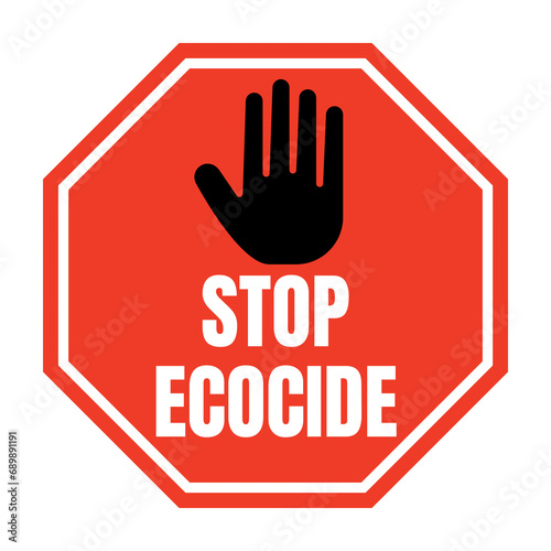 Stop ecocide symbol icon 