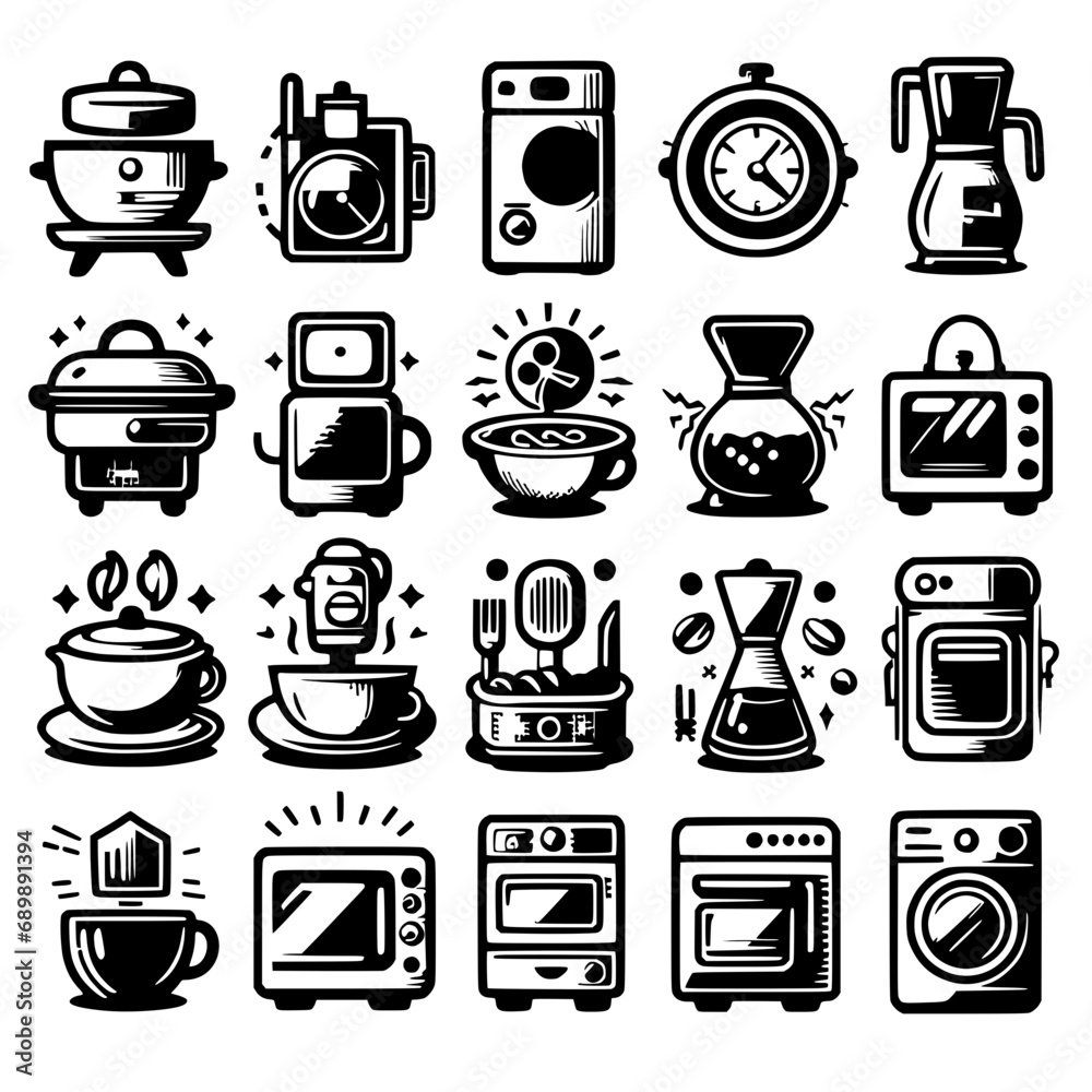 set of coffee icons set of coffee icons