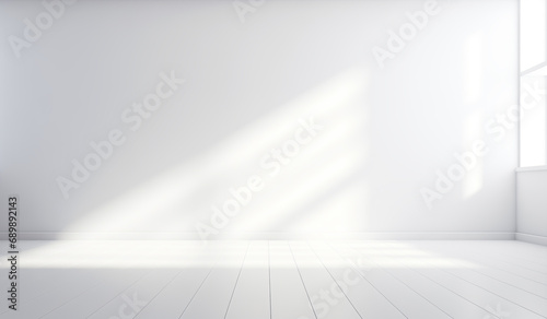Bright Minimalism: White Wood Room with Morning Light