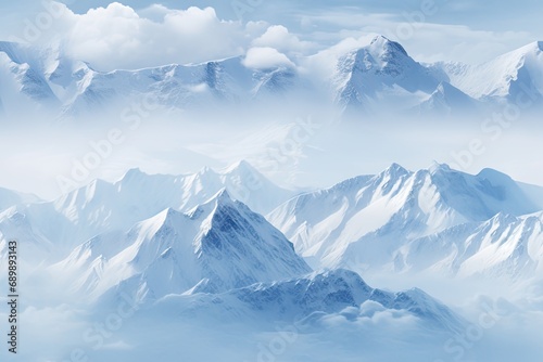 Winter mountains background