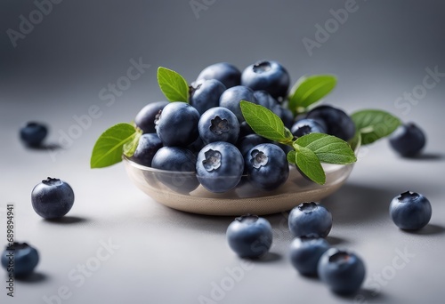 Blueberries on an isolated white background, superfood