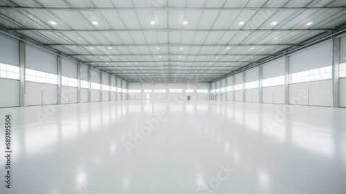 Big empty warehouse interior