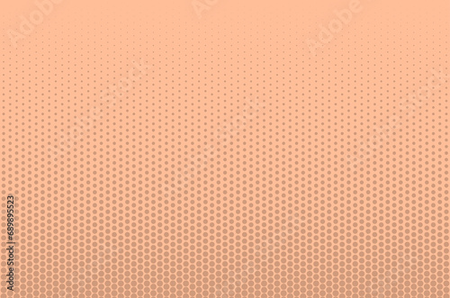 Abstract minimal geometric background with ornament, mandala. Vector illustration for your design. Trendy color of the year 2024, Peach fuzz color.