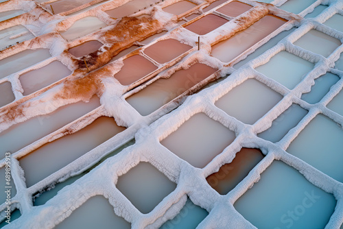 drone-view of salt plants The human imprint