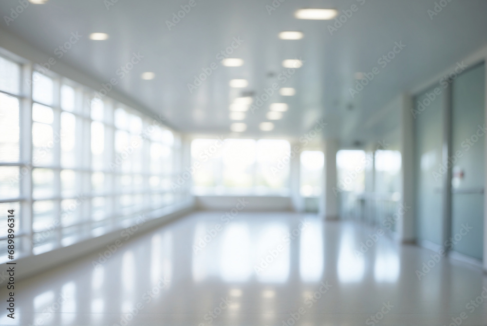 interior of an office blurred