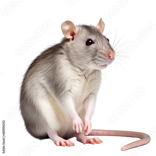 transparent background with a gray rat.