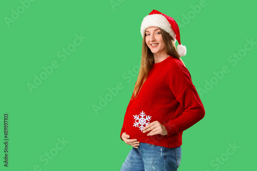 Beautiful young pregnant wo...