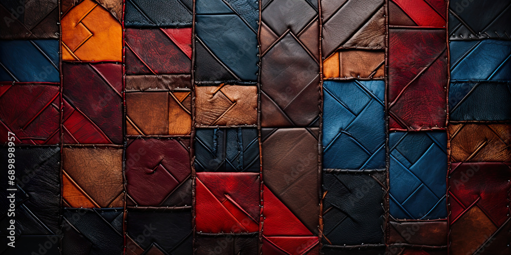 Fotografie Quilted style patchwork background for use as a banner, header, or social media