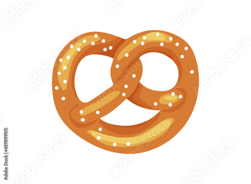 Bretzel or pretzle with salt tradition bread from germany.Vector illustration