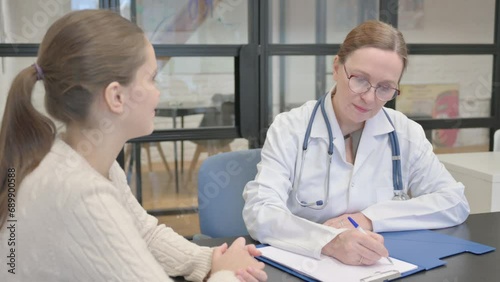 Wallpaper Mural Old Lady Doctor Talking about Treatment Plan with Patient Torontodigital.ca