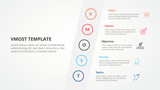 vmost analysis template infographic concept for slide presentation with tilt sideways content vertical with 5 point list with flat style