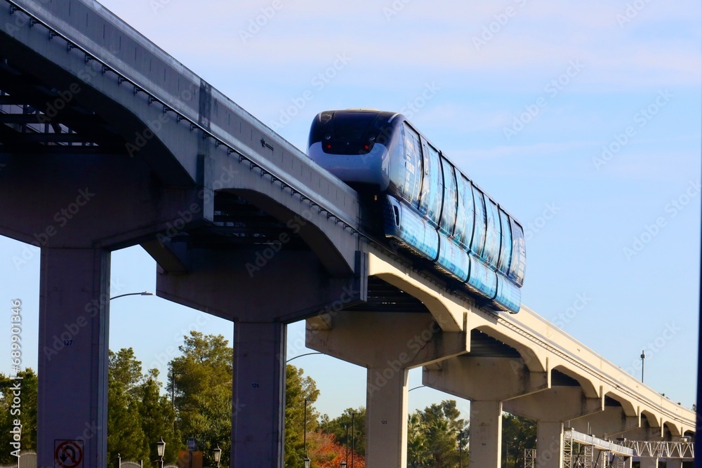 Las Vegas Monorail built in 2009, the monorail is a passenger tram