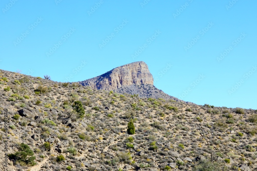 Extreme terrain in the arid mountains