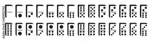 3d domino icon for gambling icon in casino photo