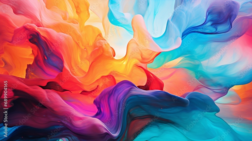 A riot of colors in fluid motion, this abstract background is a vivid expression of creativity, capturing the essence of a painter's wildest dreams.