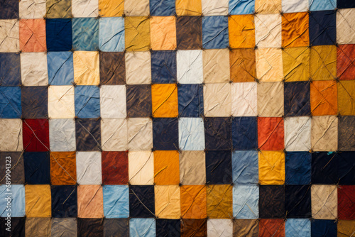 drone-view of a photography of a quilting pattern