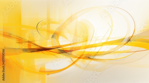 Abstract future: Radiant yellow circle lines and swirling designs. Embrace modernity's geometry.