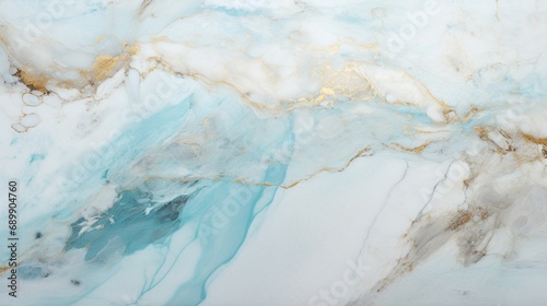 An ethereal white marble texture with faint wisps of turquoise and gold, creating an otherworldly, dreamlike scene. © Shahjahan