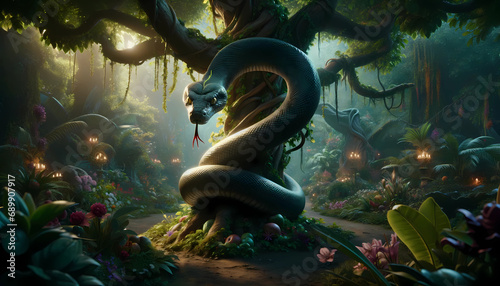 Genesis Serpent: Temptation in the Garden of Eden