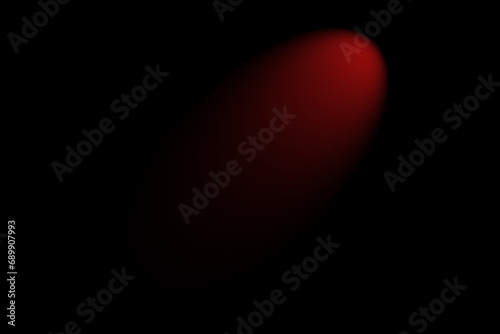 Red light on black background with copy space