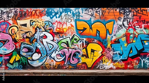 Graffiti on the wall as an abstract manifestation of urban culture © JVLMediaUHD