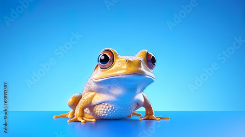 Portrait of a sweet pegas on a blue background © JVLMediaUHD