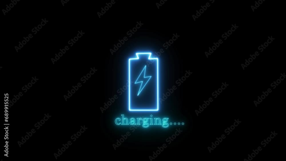 Abstract glowing neon charging animation 4k Abstract glowing neon charging animation 4k