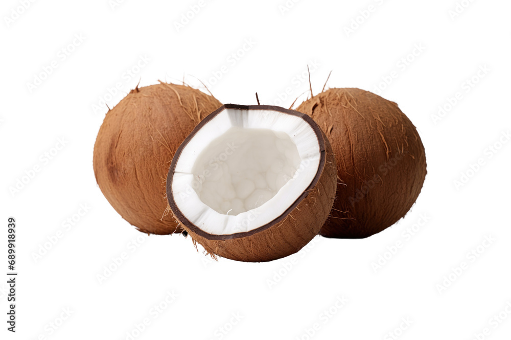 fresh coconut on transparent background fresh coconut on transparent background