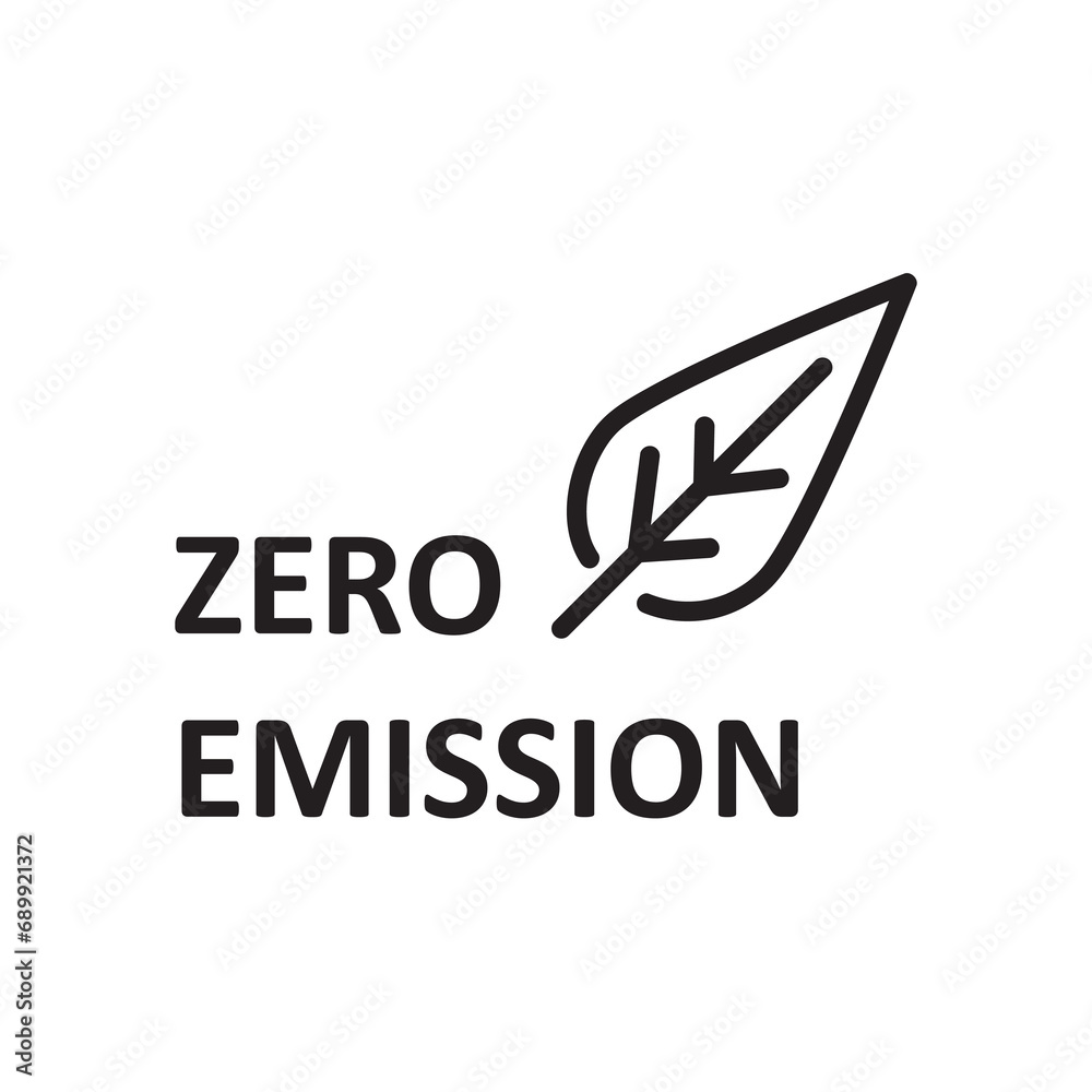 Zero Emission icon. zero emission icon for web design, apps, creative flat trendy style illustration on white background..eps