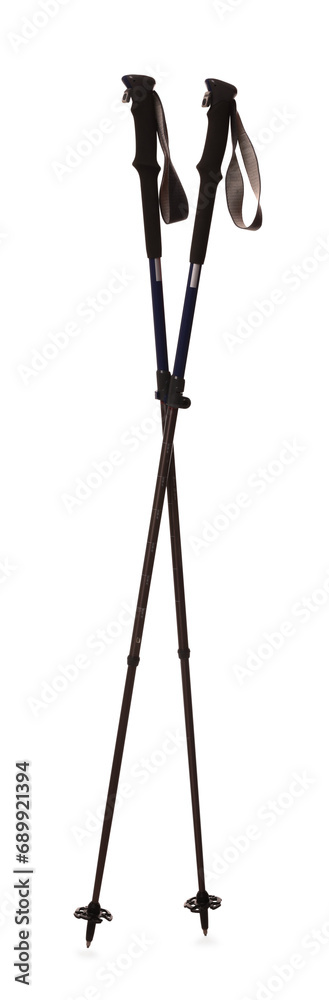 Two Nordic walking poles isolated on white Two Nordic walking poles isolated on white