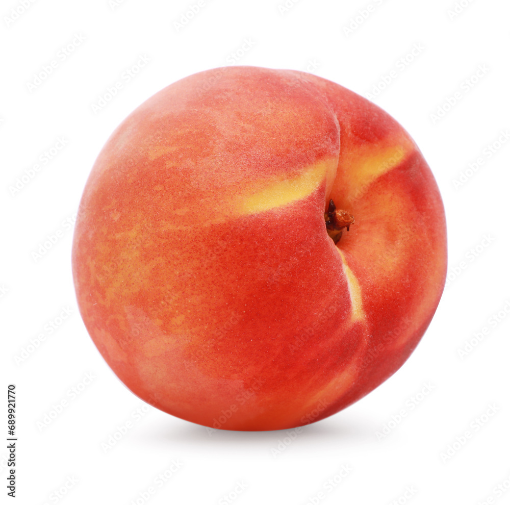Fototapeta premium Delicious fresh ripe peach isolated on white