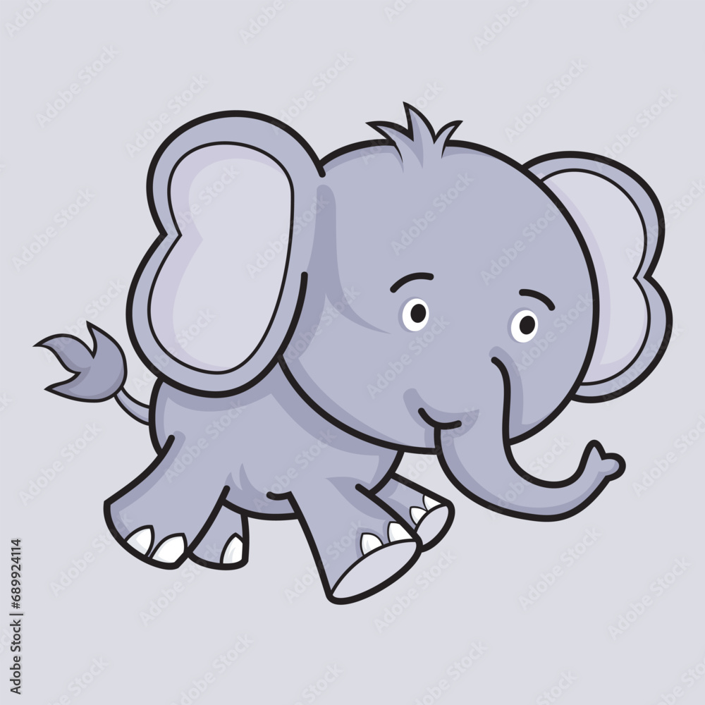 Fototapeta premium cute elephant boy vector, Funny Animal vector