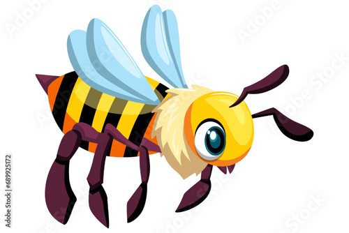 Cute Bee Character Design Illustration