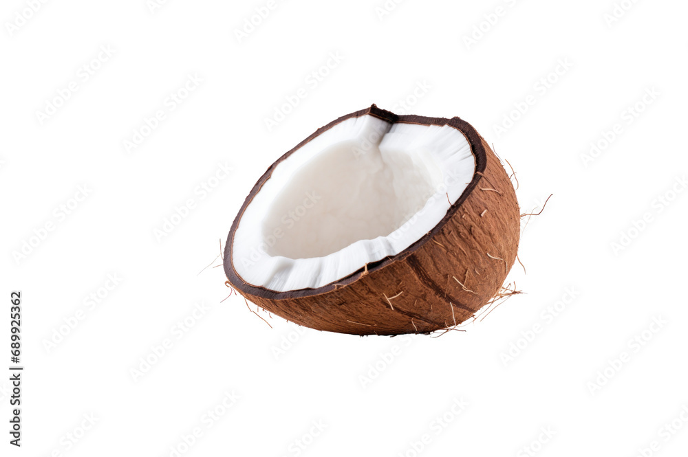 fresh coconut on transparent background