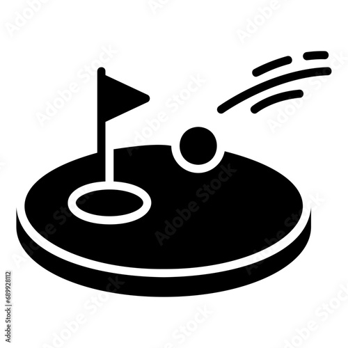 Quadro su tela hole in one glyph icon