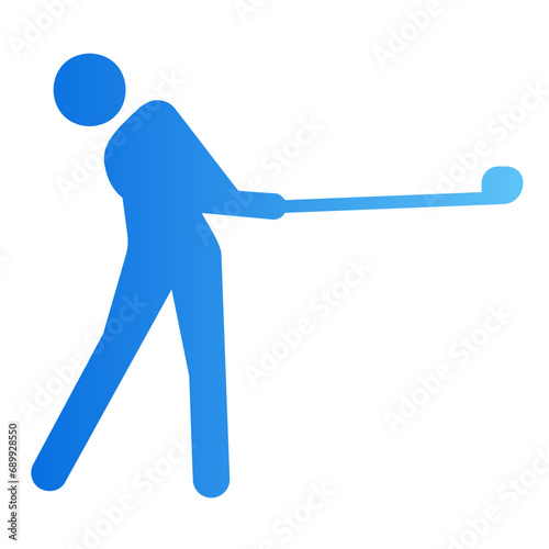golfing gradient icon