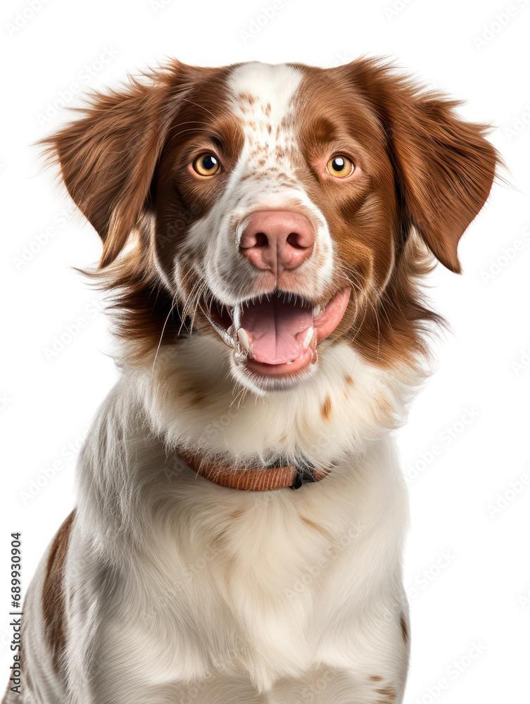 Brittany Dog Studio Shot, Isolated on Clear Background, Generative AI